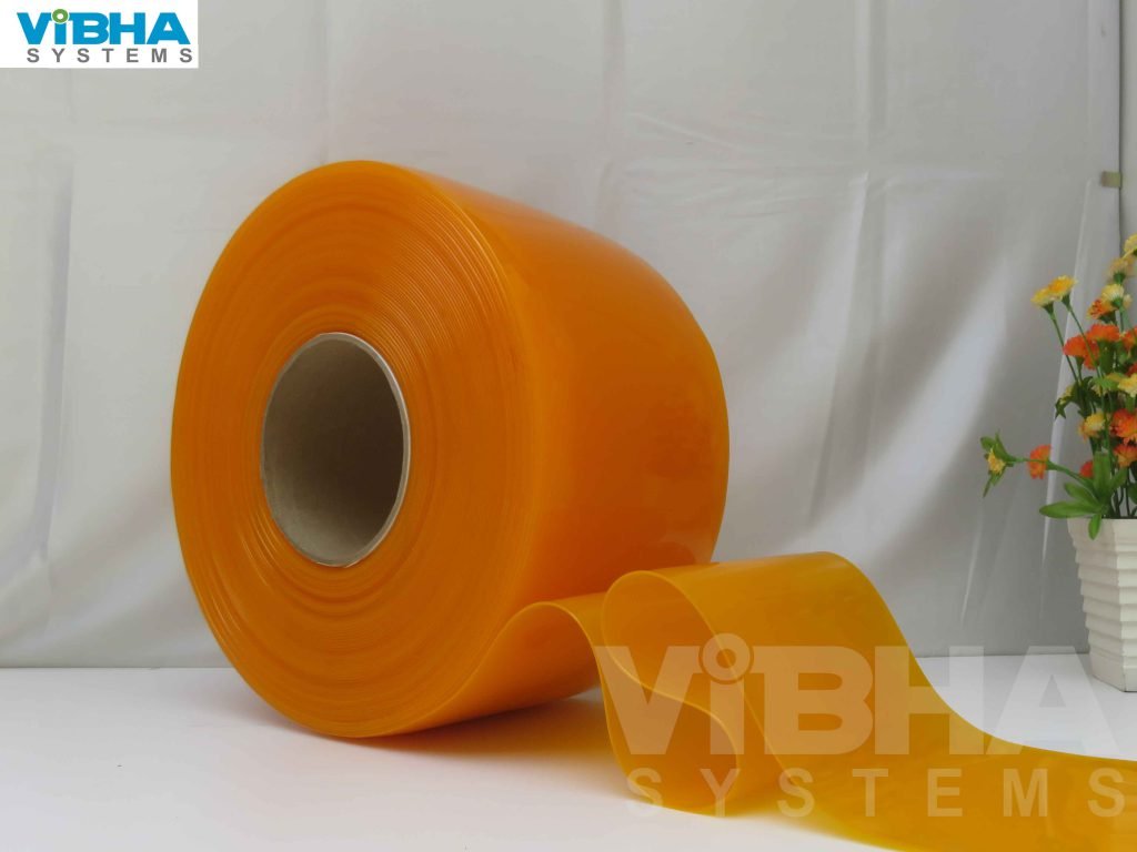 INSECT AMBER PVC STRIP CURTAIN ROLL INSECT AMBER PVC STRIP CURTAIN ROLL