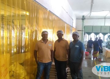 strip curtains separate work environments and helps prevent insects, inclement weather, dust, and noise from outside