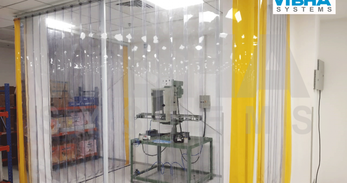 PVC Strip Curtains for Machine Enclosure at Bengaluru site