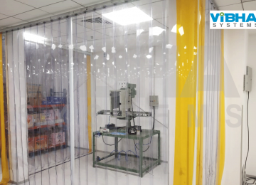 PVC Strip Curtains for Machine Enclosure at Bengaluru site