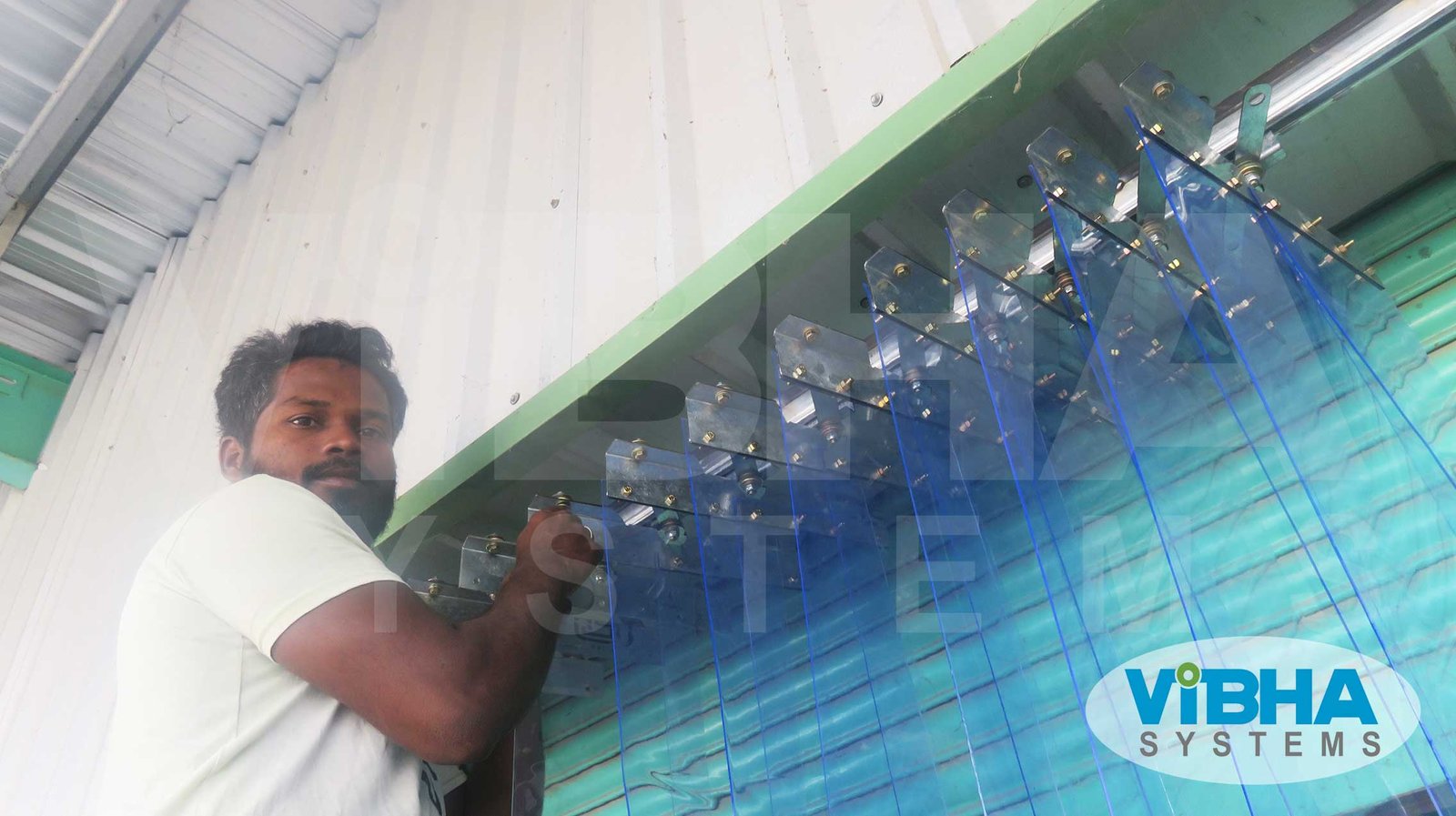 Sliding pvc strip curtains